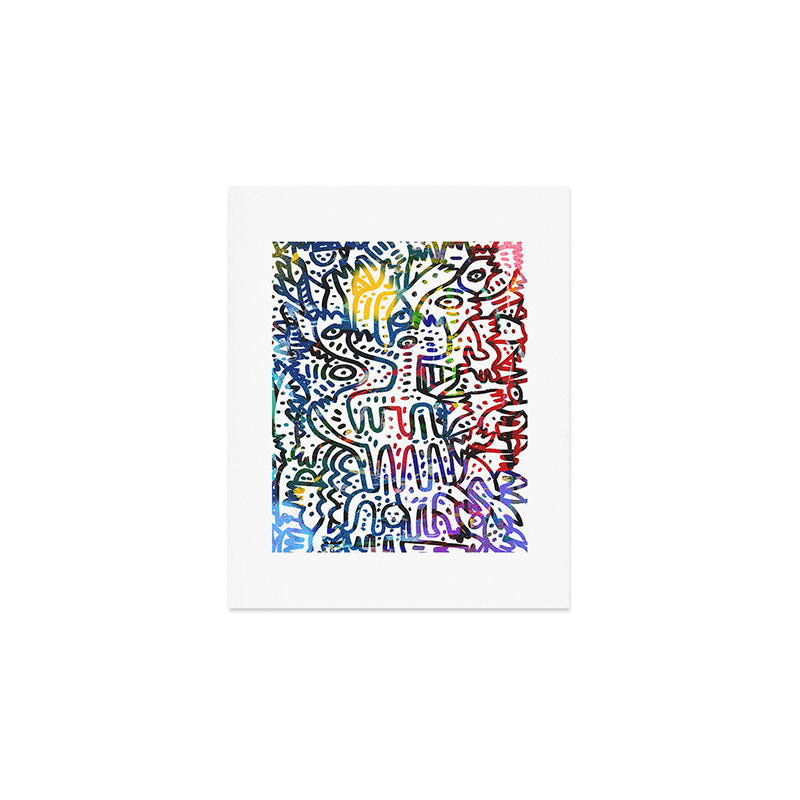 Graffiti Art Spray Painting White Street Comics Art Print Gallery Image 1