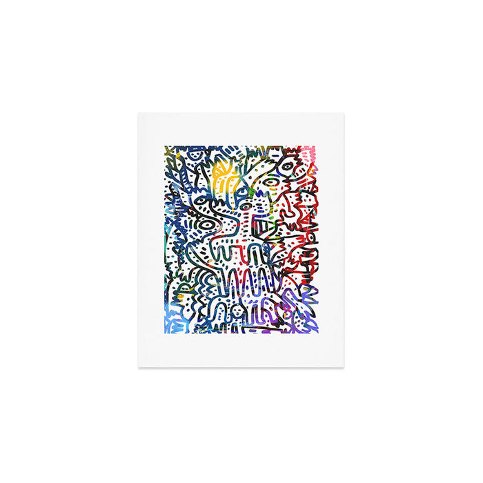 Graffiti Art Spray Painting White Street Comics Art Print Gallery Image 1