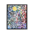 Graffiti Art Spray Painting White Street Comics Framed Canvas Print Gallery Image 8