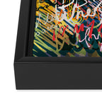 Graffiti Pop Art Writings Music by Emmanuel Signorino Framed Canvas Print Gallery Image 3