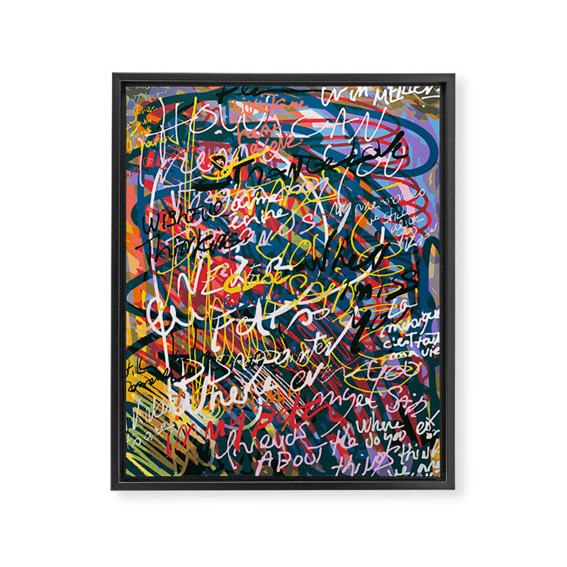 Graffiti Pop Art Writings Music by Emmanuel Signorino Framed Canvas Print Gallery Image 8