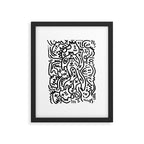 Graffiti Street Art Black and White Framed Art Print Gallery Image 5