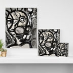 Grey Street art graffiti expressionist Canvas Print Gallery Image 3