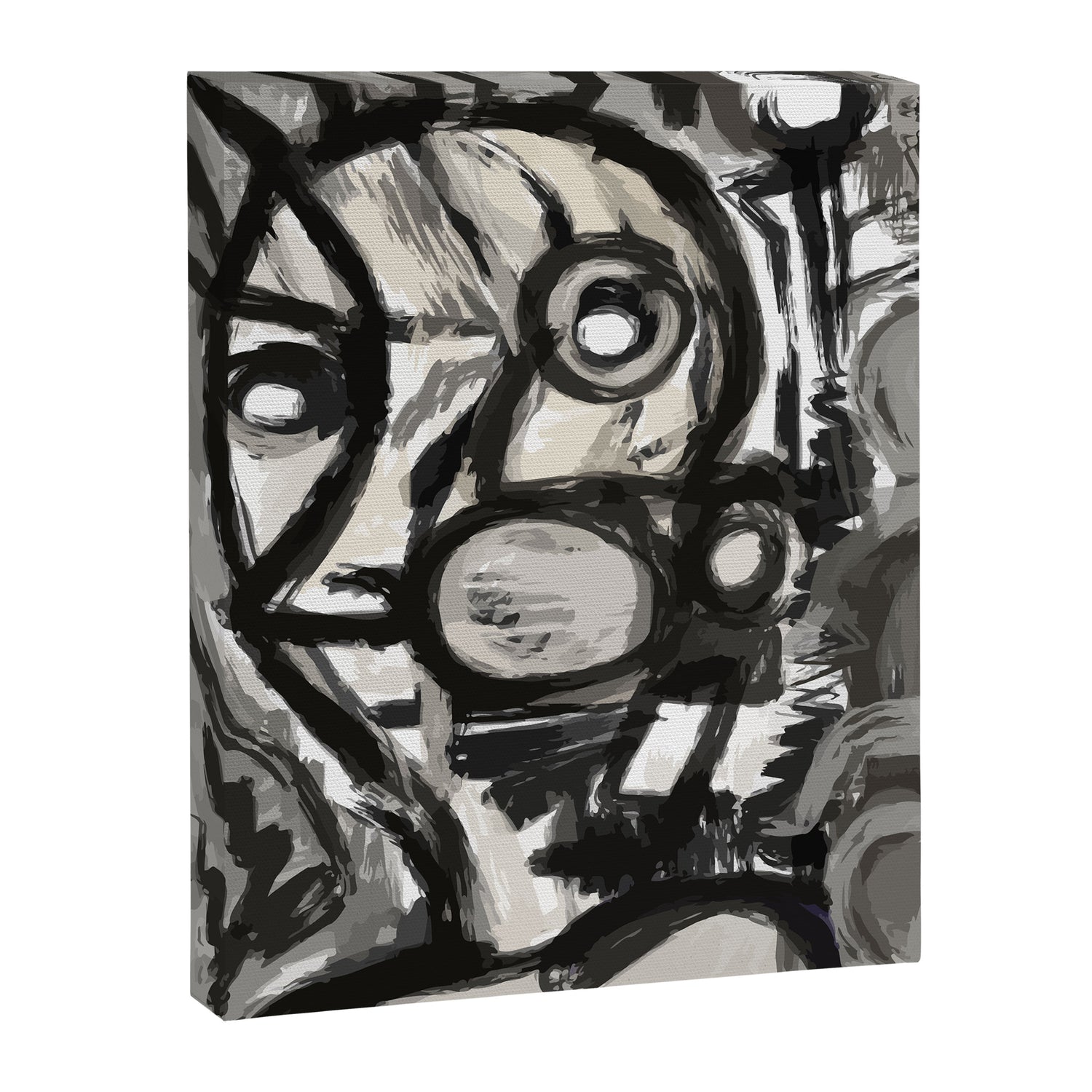 Grey Street art graffiti expressionist Canvas Print Gallery Image 3