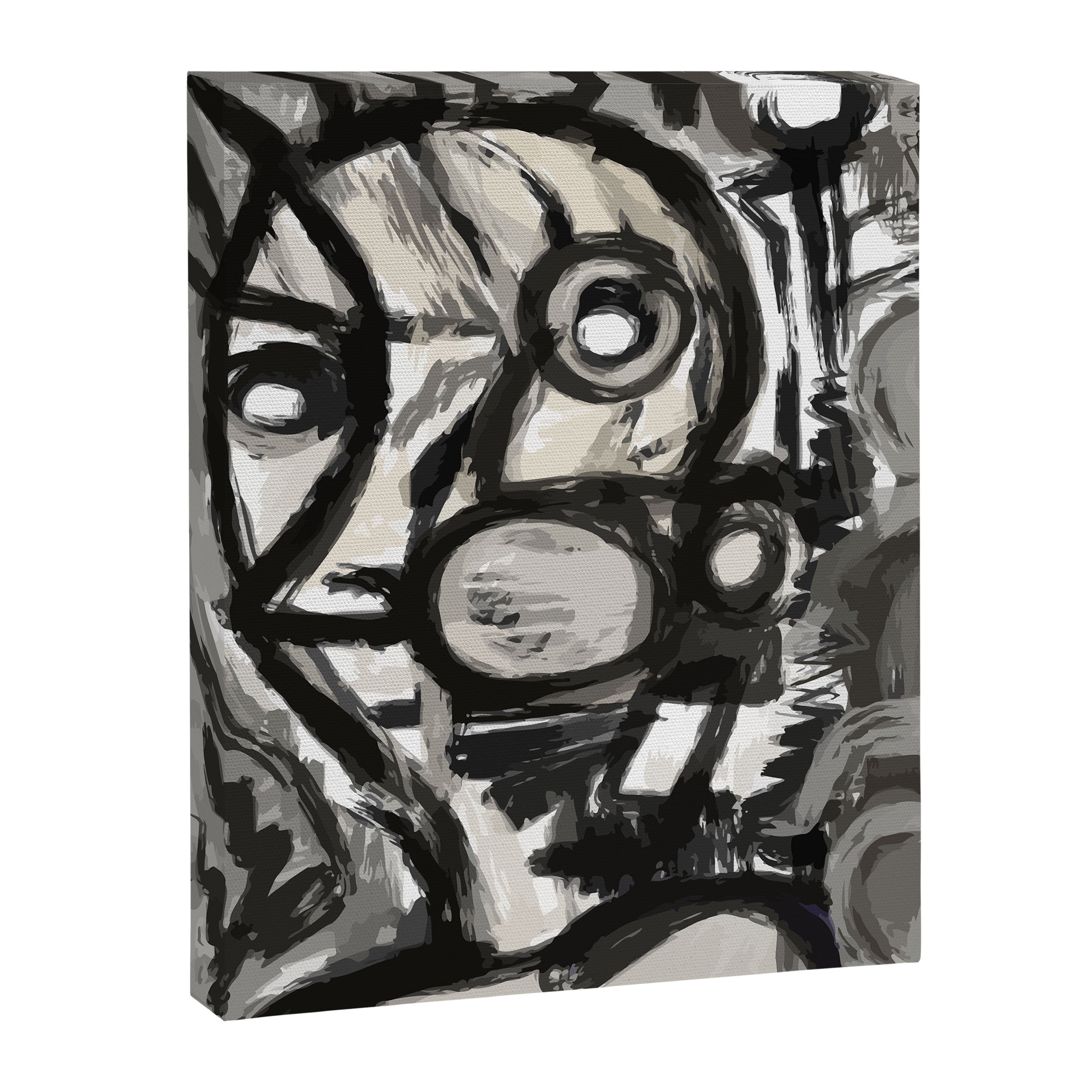 Grey Street art graffiti expressionist Canvas Print Gallery Image 3