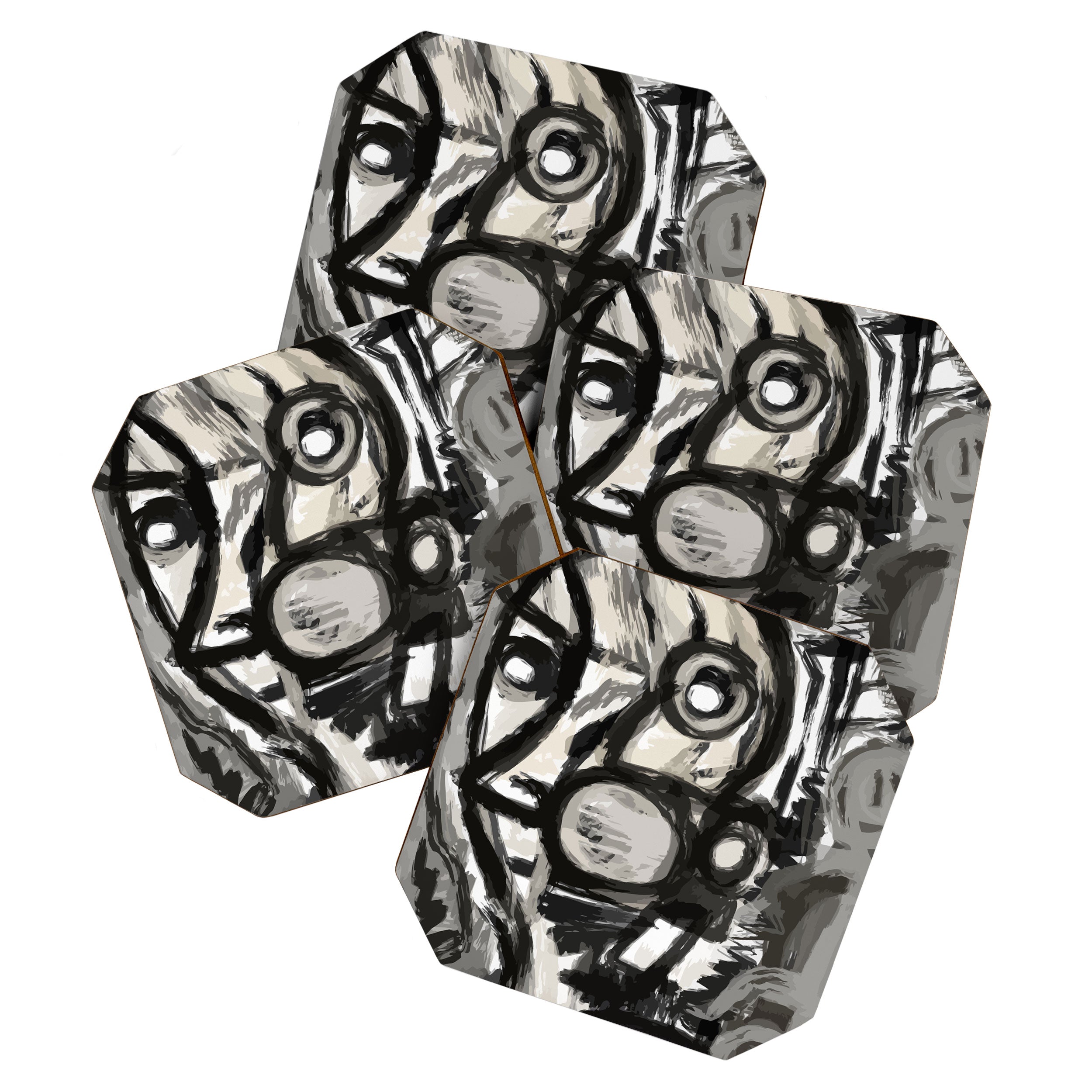 Grey Street art graffiti expressionist Coaster Gallery Image 1