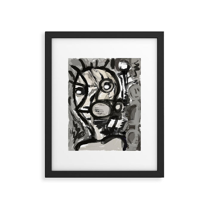 Grey Street art graffiti expressionist Framed Art Print Gallery Image 1