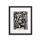 Grey Street art graffiti expressionist Framed Art Print Gallery Image 5