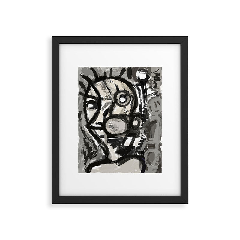 Grey Street art graffiti expressionist Framed Art Print Gallery Image 5