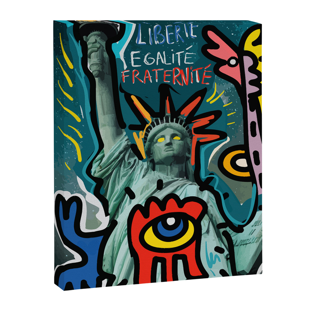 Liberté égalité fraternité Street Art French Graffiti Canvas Print Gallery Image 6