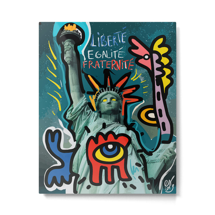 Liberté égalité fraternité Street Art French Graffiti Metal Print Gallery Image 1