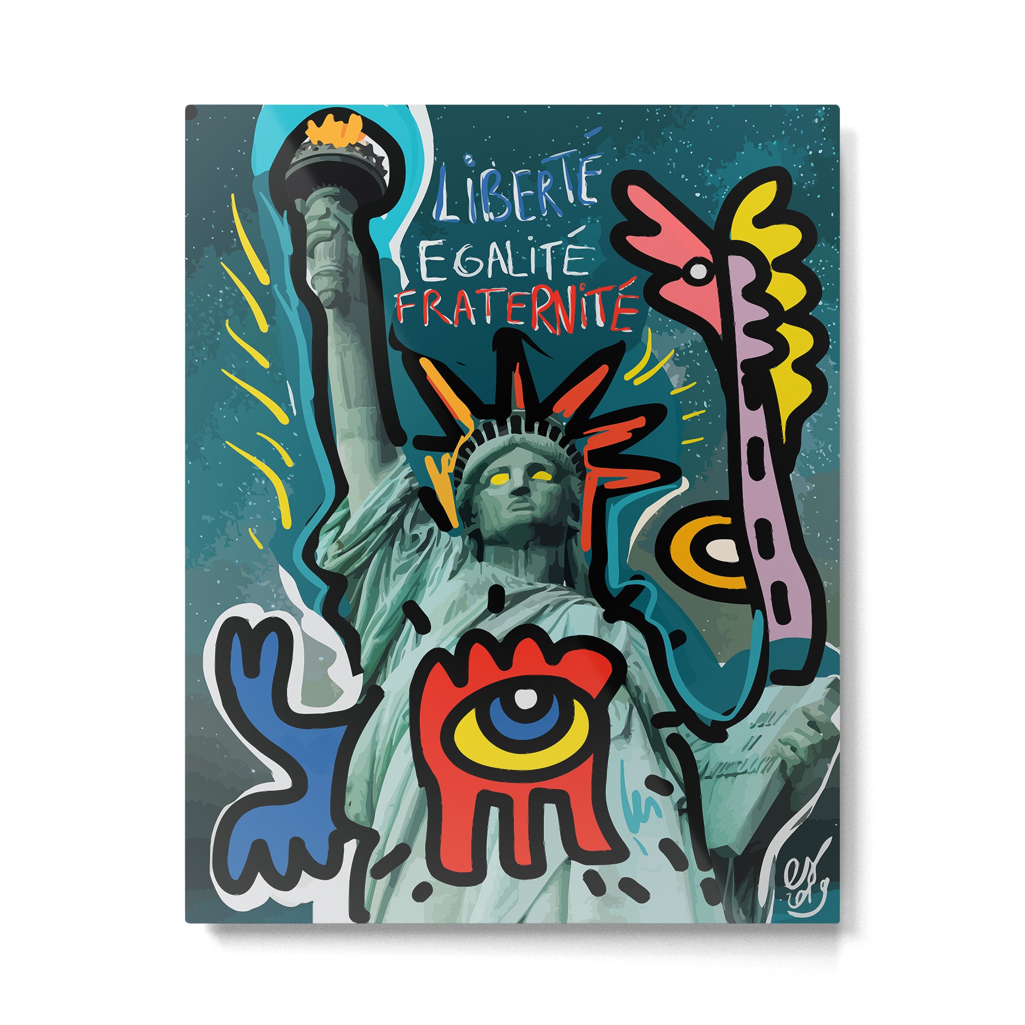 Liberté égalité fraternité Street Art French Graffiti Metal Print Gallery Image 4