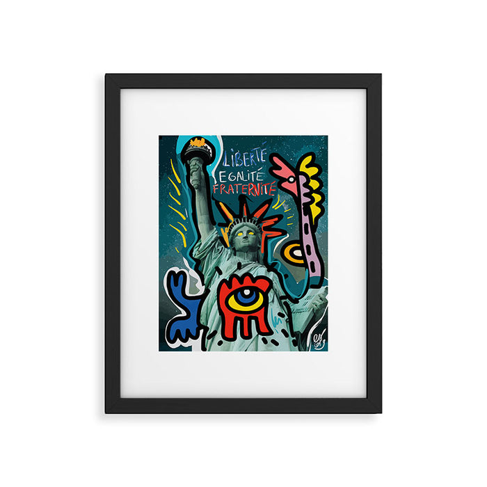 Liberté égalité fraternité Street Art French Graffiti Framed Art Print Gallery Image 1