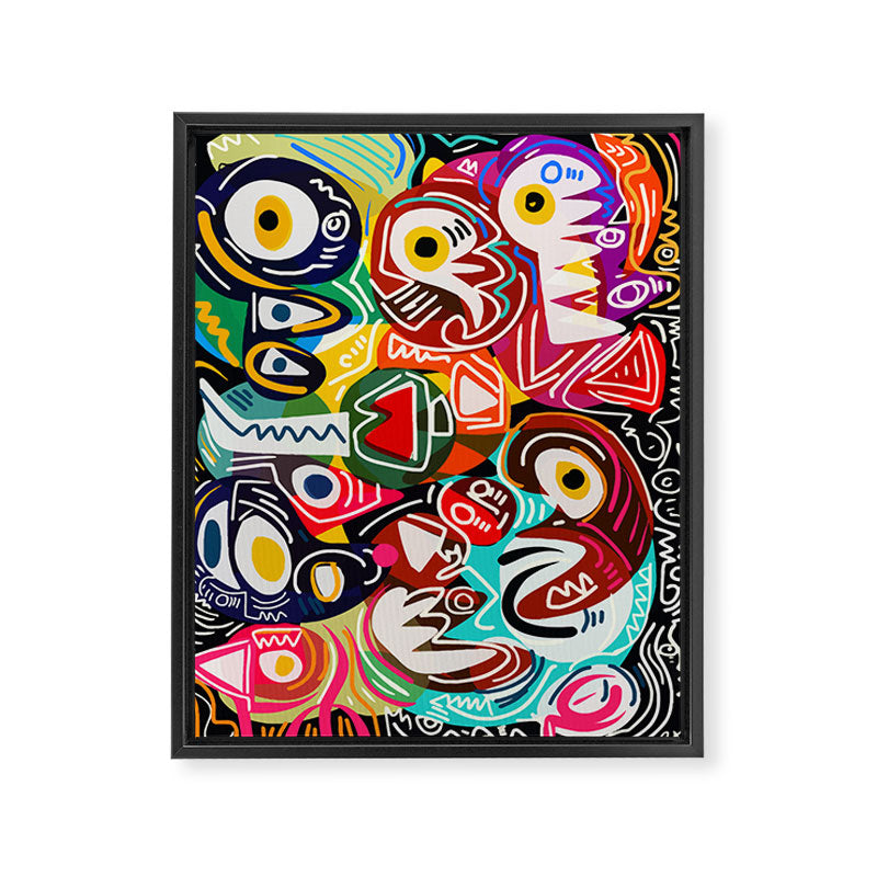 Life is beautiful street art graffiti Framed Canvas Print Gallery Image 6