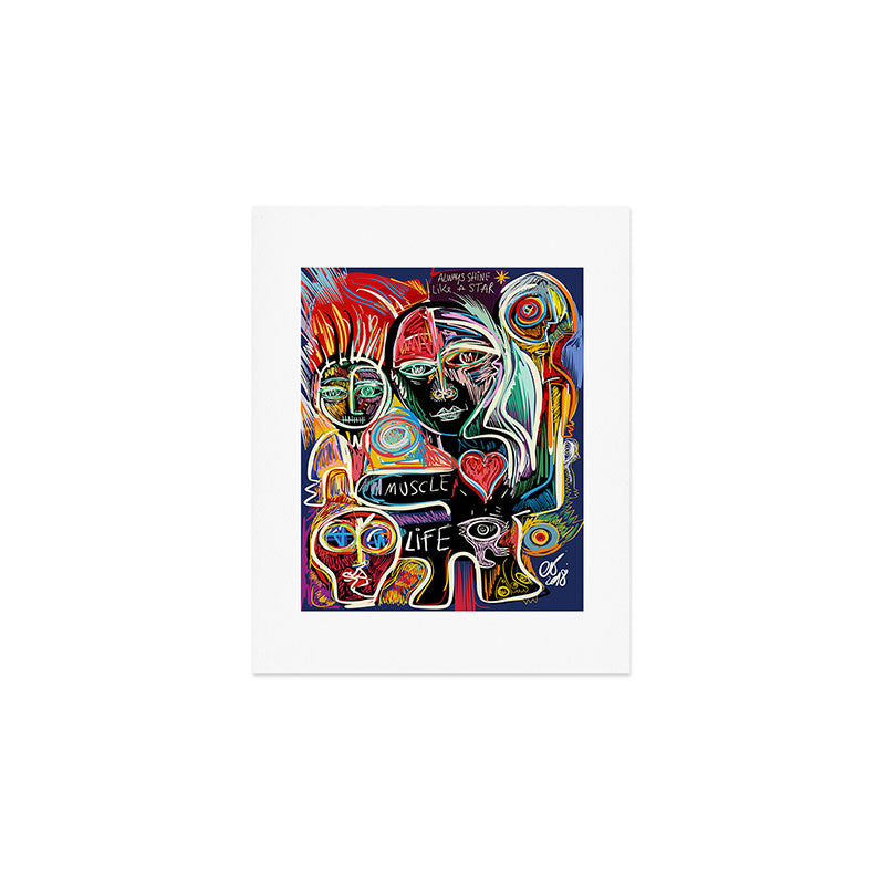 Muscle is Life Street Art Graffiti Love Art Print Gallery Image 1