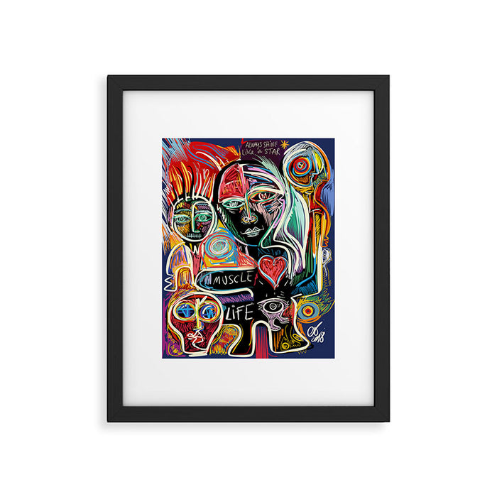 Muscle is Life Street Art Graffiti Love Framed Art Print Gallery Image 1