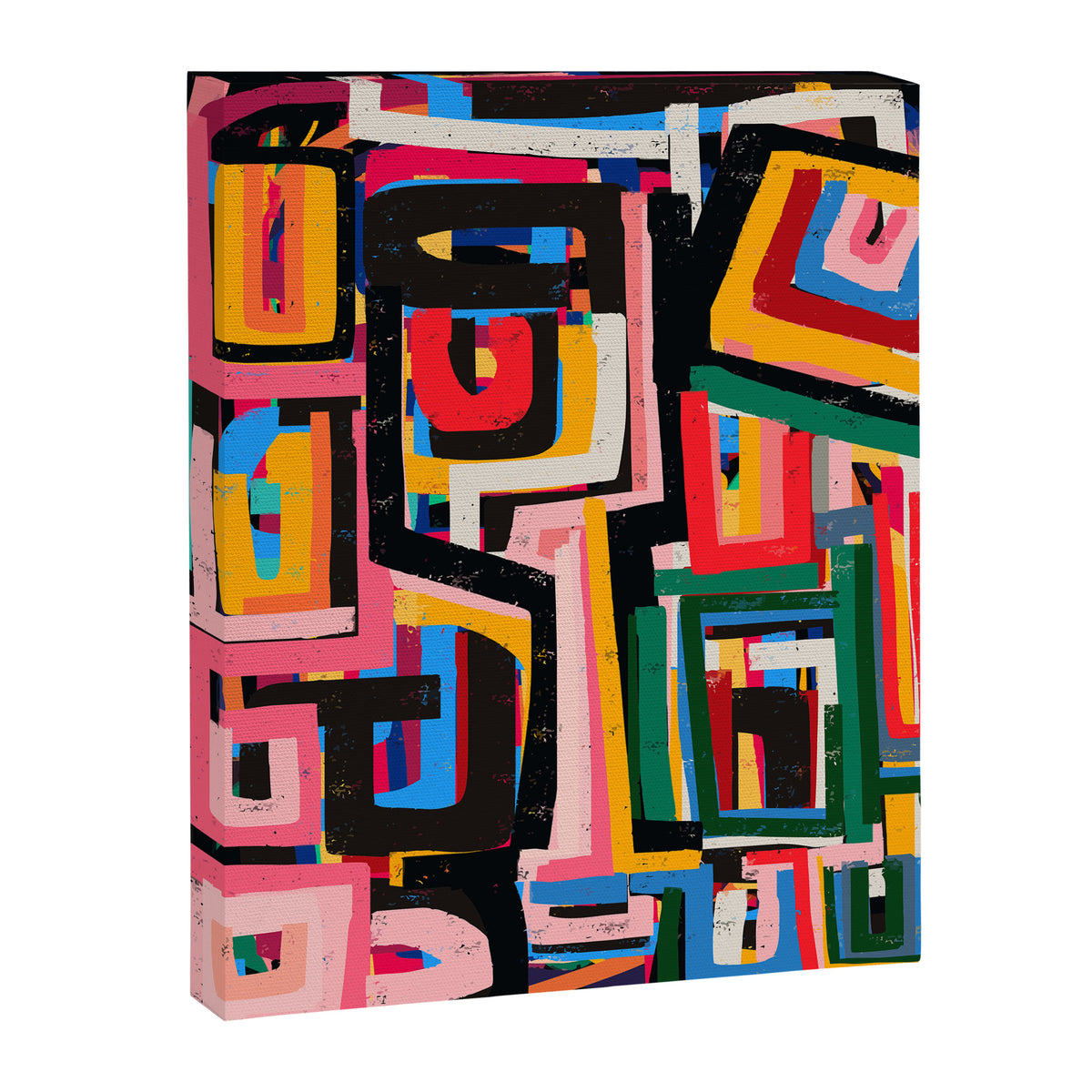 Neo Cubism Abstract Art Pattern Mystic Canvas Print Gallery Image 6