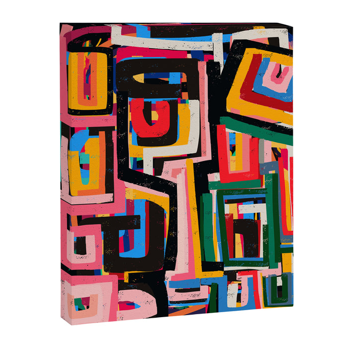 Neo Cubism Abstract Art Pattern Mystic Canvas Print Gallery Image 1