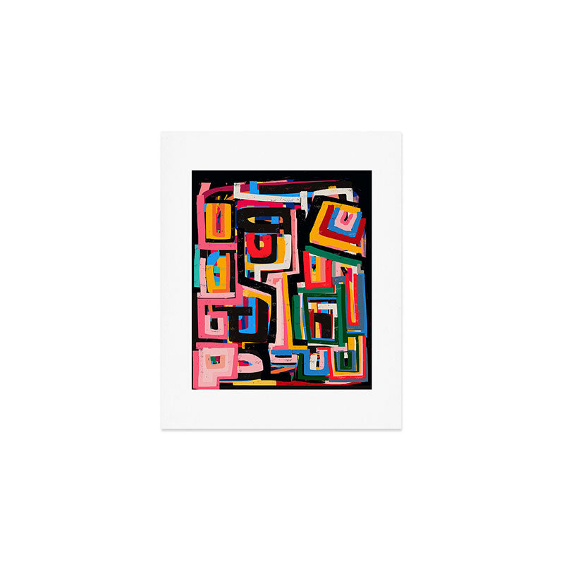 Neo Cubism Abstract Art Pattern Mystic Art Print Gallery Image 1