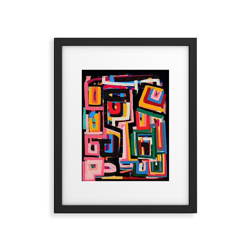 Neo Cubism Abstract Art Pattern Mystic Framed Art Print Gallery Image 5