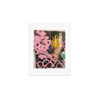 Pink and White Graffiti Sprayed Street Art in Bologna  Art Print Gallery Image 1