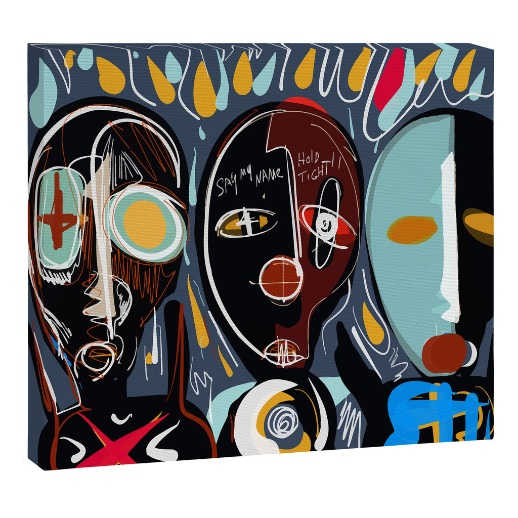 Say my name street art brut painting Canvas Print Gallery Image 12