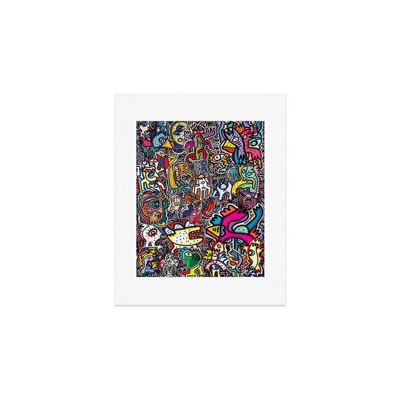 Stickers Attack Street Art Graffiti Art Print Gallery Image 1