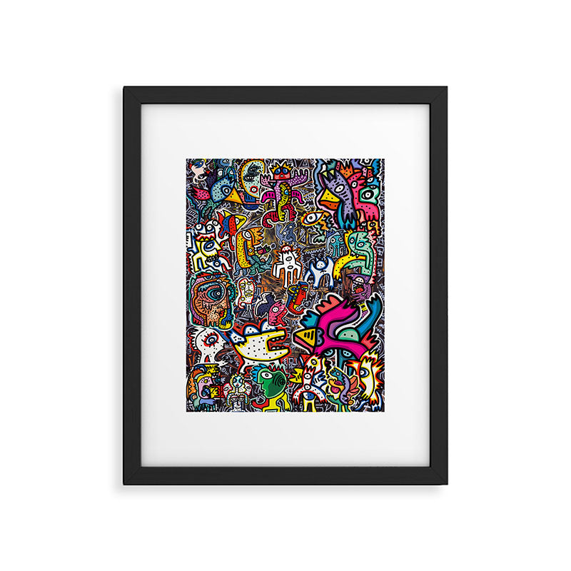 Stickers Attack Street Art Graffiti Framed Art Print Gallery Image 5