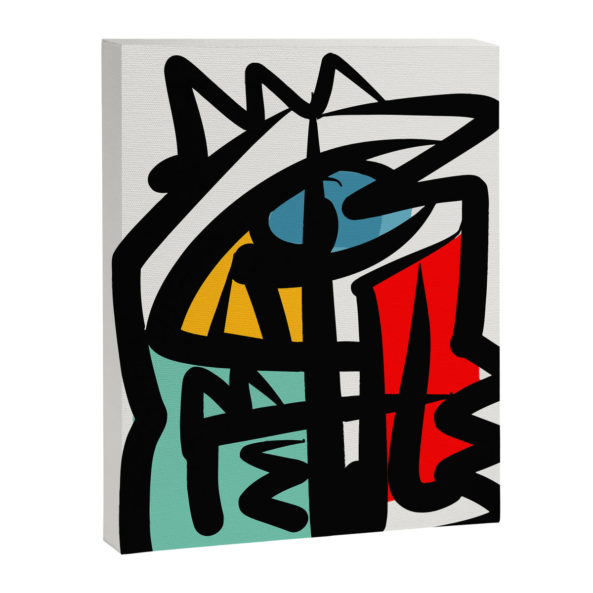 Street art abstract portrait pop Canvas Print Gallery Image 6