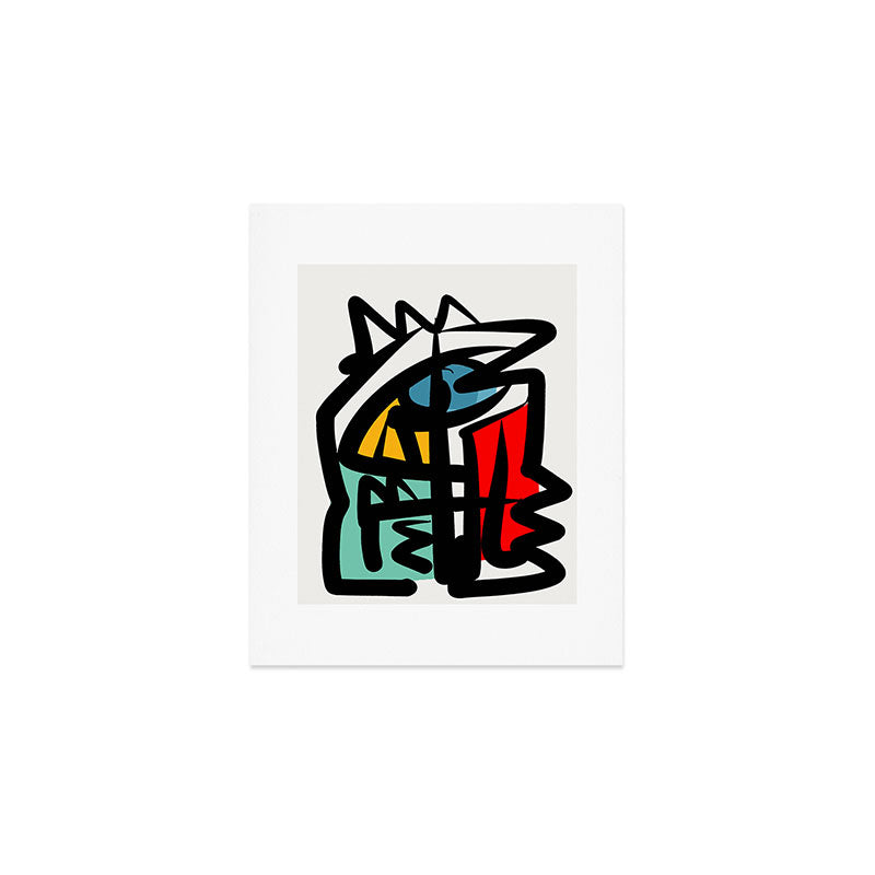 Street art abstract portrait pop Art Print Gallery Image 1