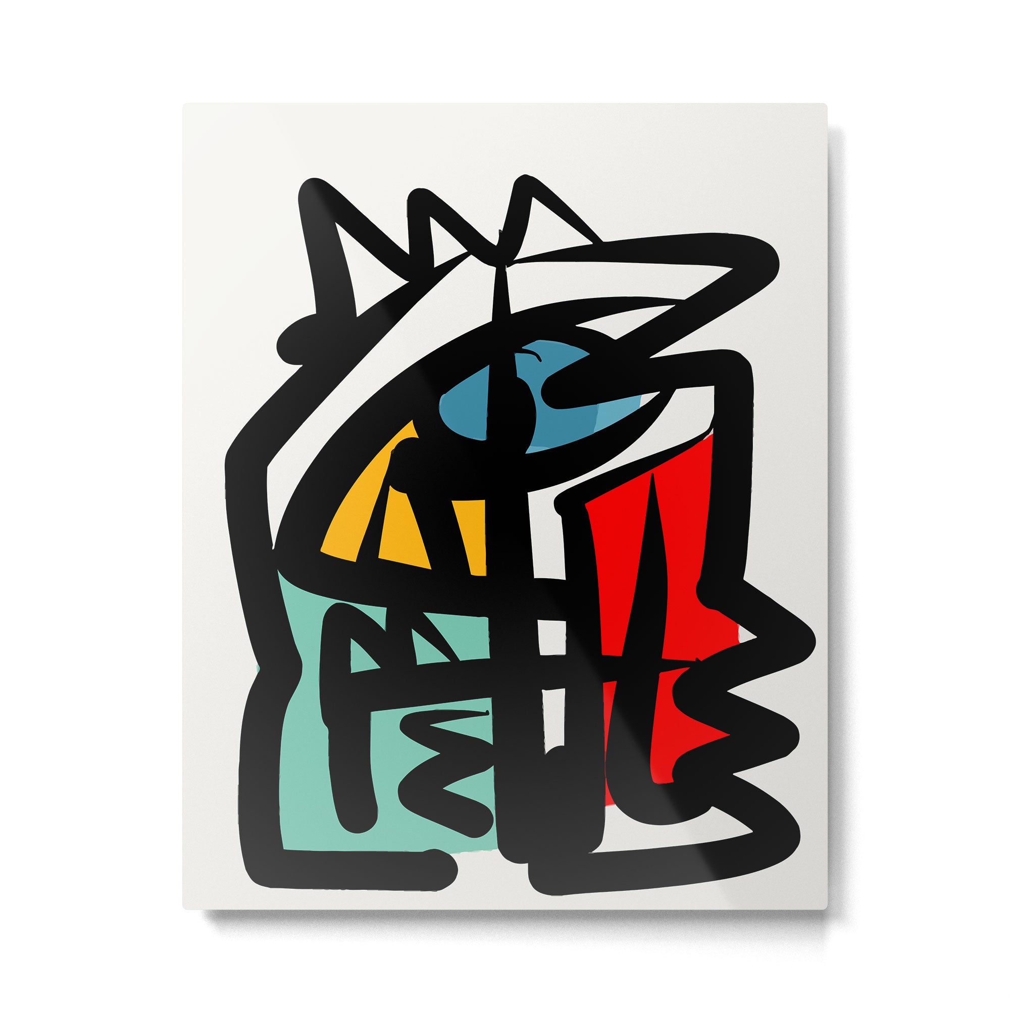 Street art abstract portrait pop Metal Print Gallery Image 4