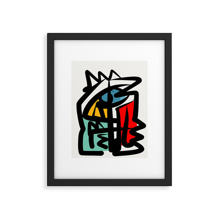 Street art abstract portrait pop Framed Art Print Gallery Image 1