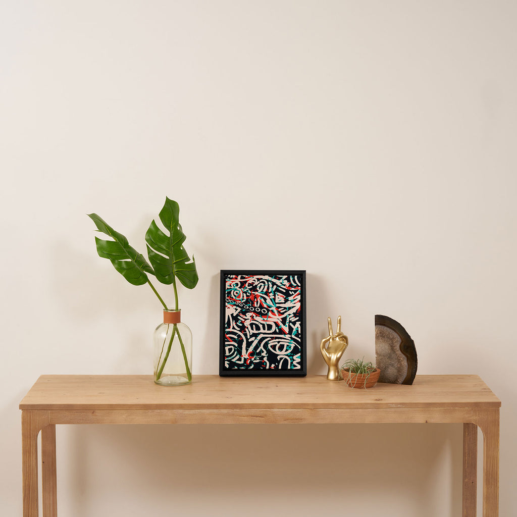Street Art Pattern Graffiti Post Framed Canvas Print Gallery Image 4