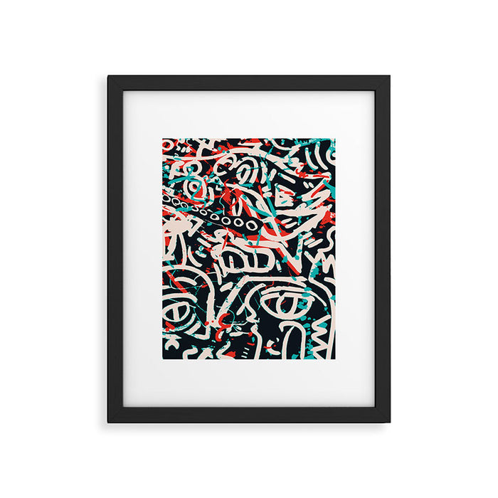 Street Art Pattern Graffiti Post Framed Art Print Gallery Image 1