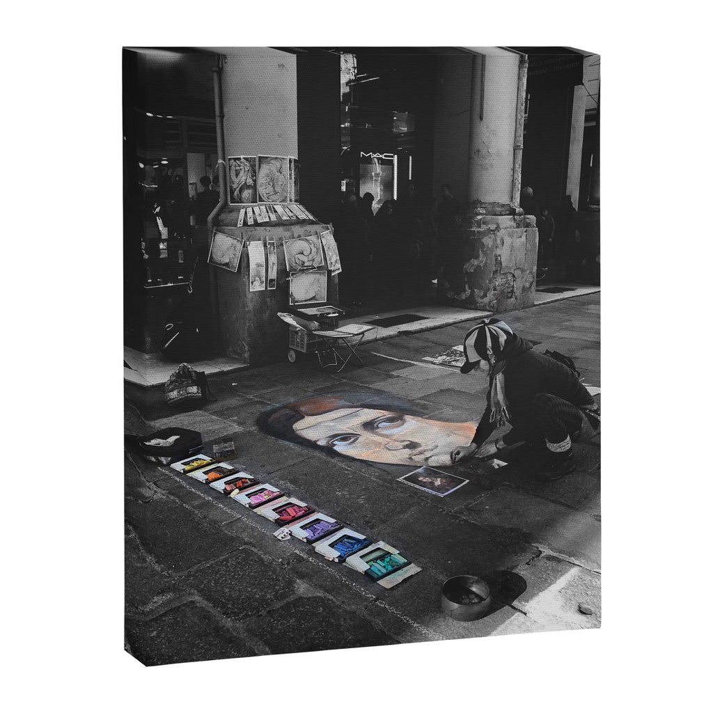 Street Bologna Artist Black and White Photography Canvas Print Gallery Image 6