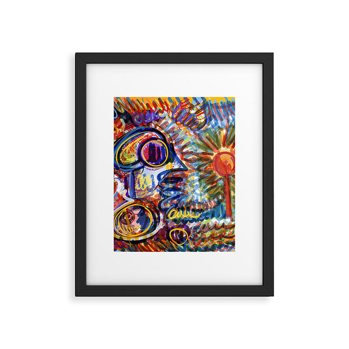 Sunny Life Graffiti Doodle Art by Emmanuel Signorino Framed Art Print Gallery Image 1