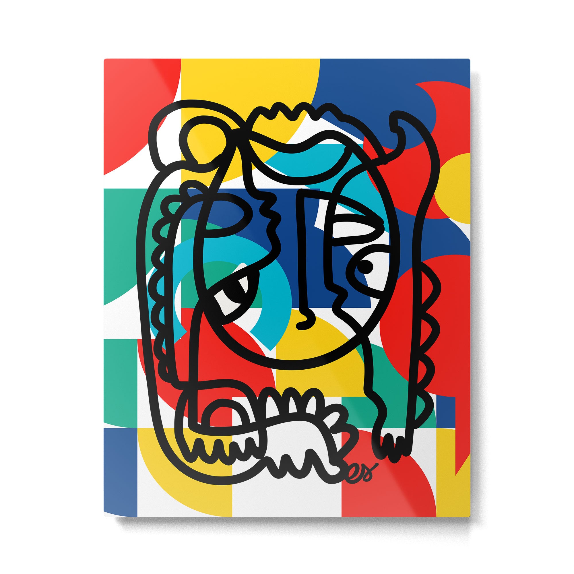 The Bauhaus Mondrian Graffiti Boy Art Metal Print Gallery Image 6