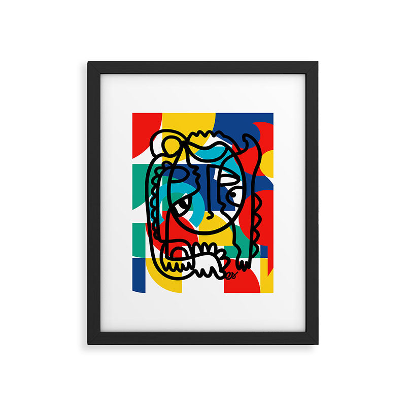The Bauhaus Mondrian Graffiti Boy Art Framed Art Print Gallery Image 6