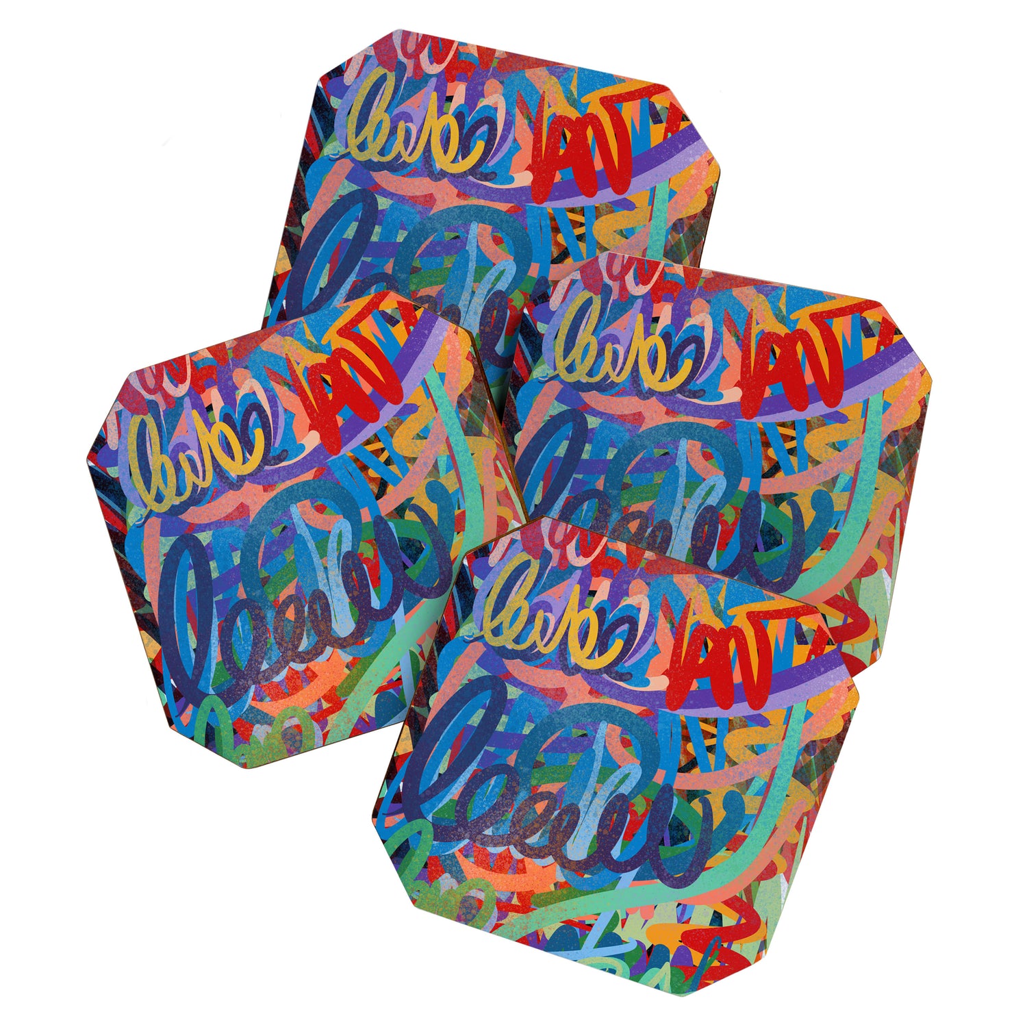 Urban Graffiti Art Love Sprayed  Coaster Gallery Image 1