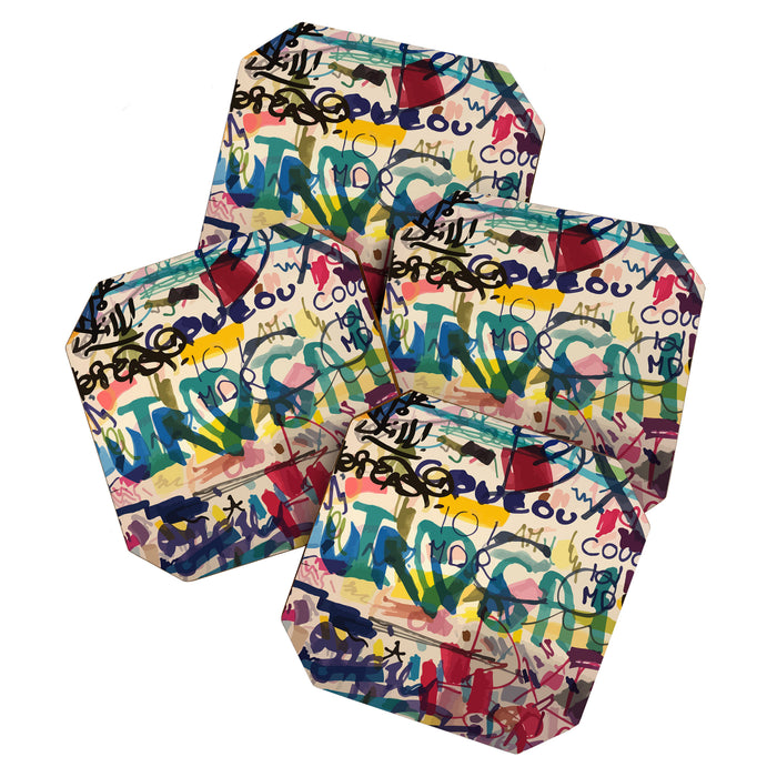 Urban Graffiti Paper Street Art Coaster Gallery Image 1