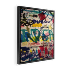 Urban Graffiti Paper Street Art Framed Canvas Print Gallery Image 2