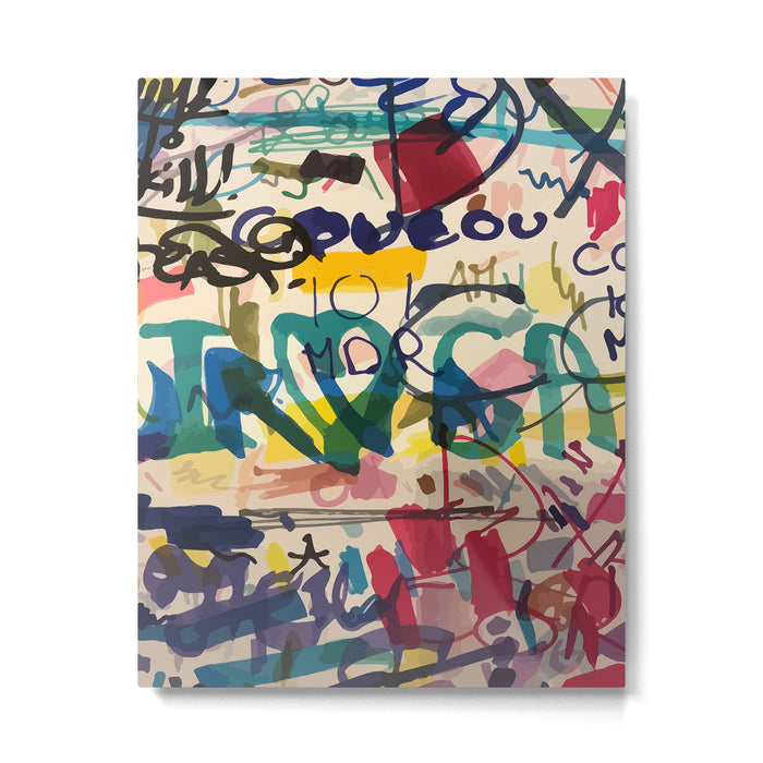 Urban Graffiti Paper Street Art Metal Print Gallery Image 1