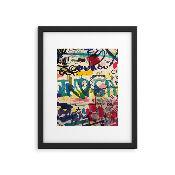 Urban Graffiti Paper Street Art Framed Art Print Gallery Image 1