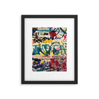 Urban Graffiti Paper Street Art Framed Art Print Gallery Image 4