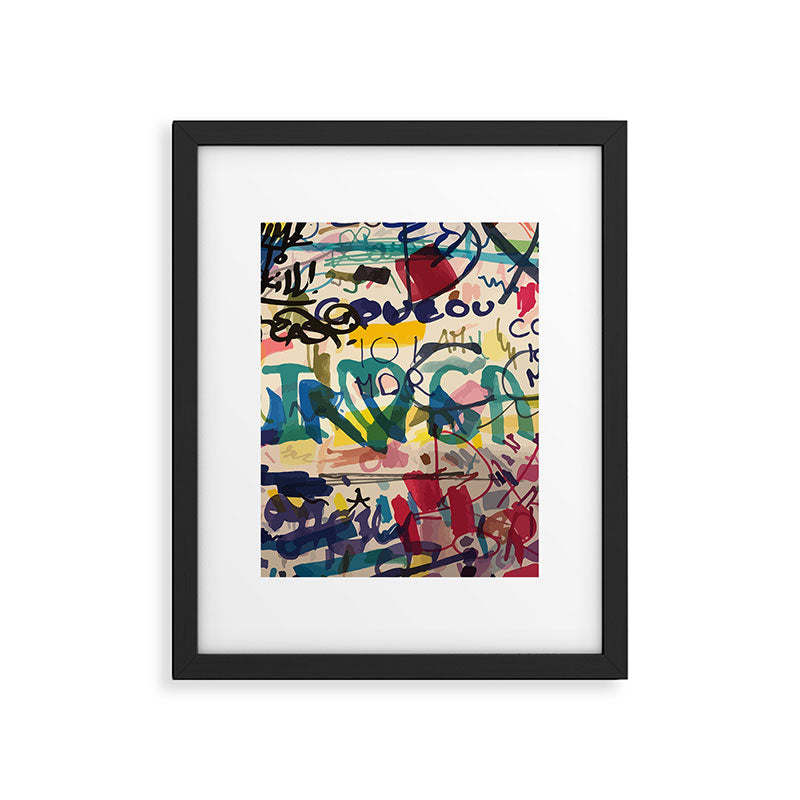 Urban Graffiti Paper Street Art Framed Art Print Gallery Image 4