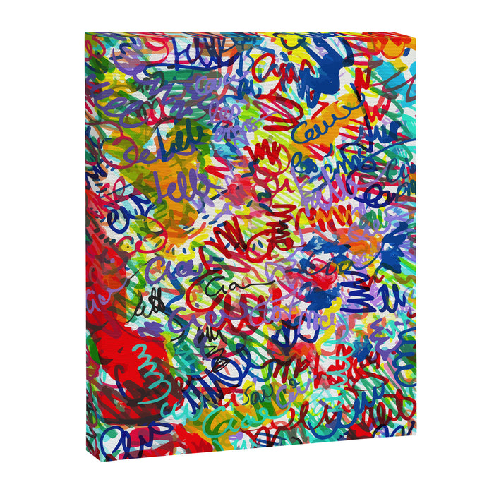 Urban Graffiti Pattern Art Made With Ink and Pen Canvas Print Gallery Image 1