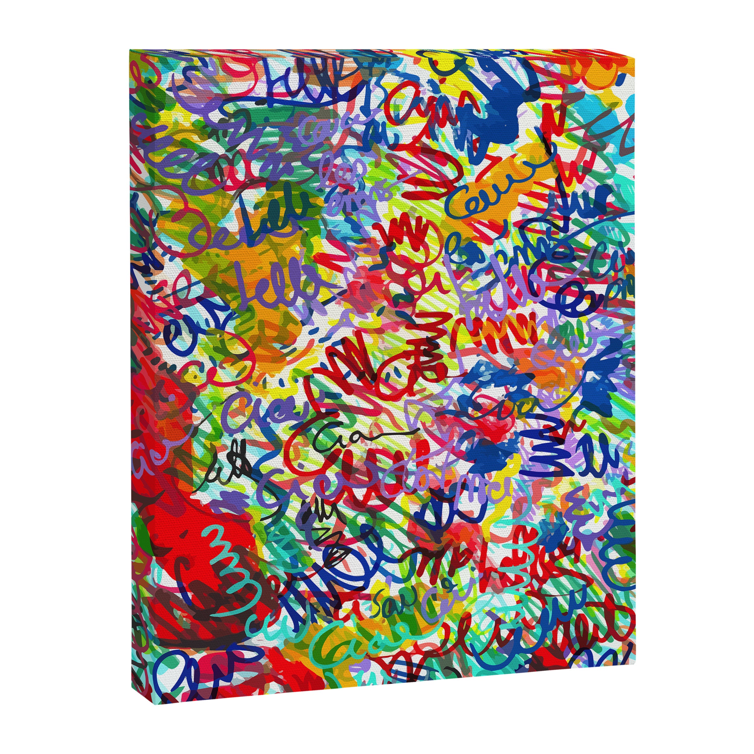 Urban Graffiti Pattern Art Made With Ink and Pen Canvas Print Gallery Image 6