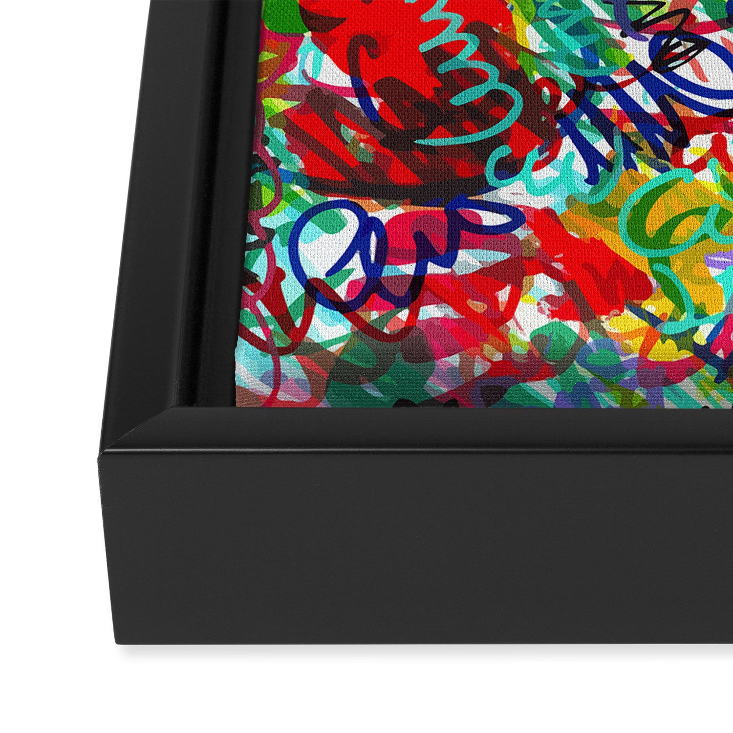 Urban Graffiti Pattern Art Made With Ink and Pen Framed Canvas Print Gallery Image 3