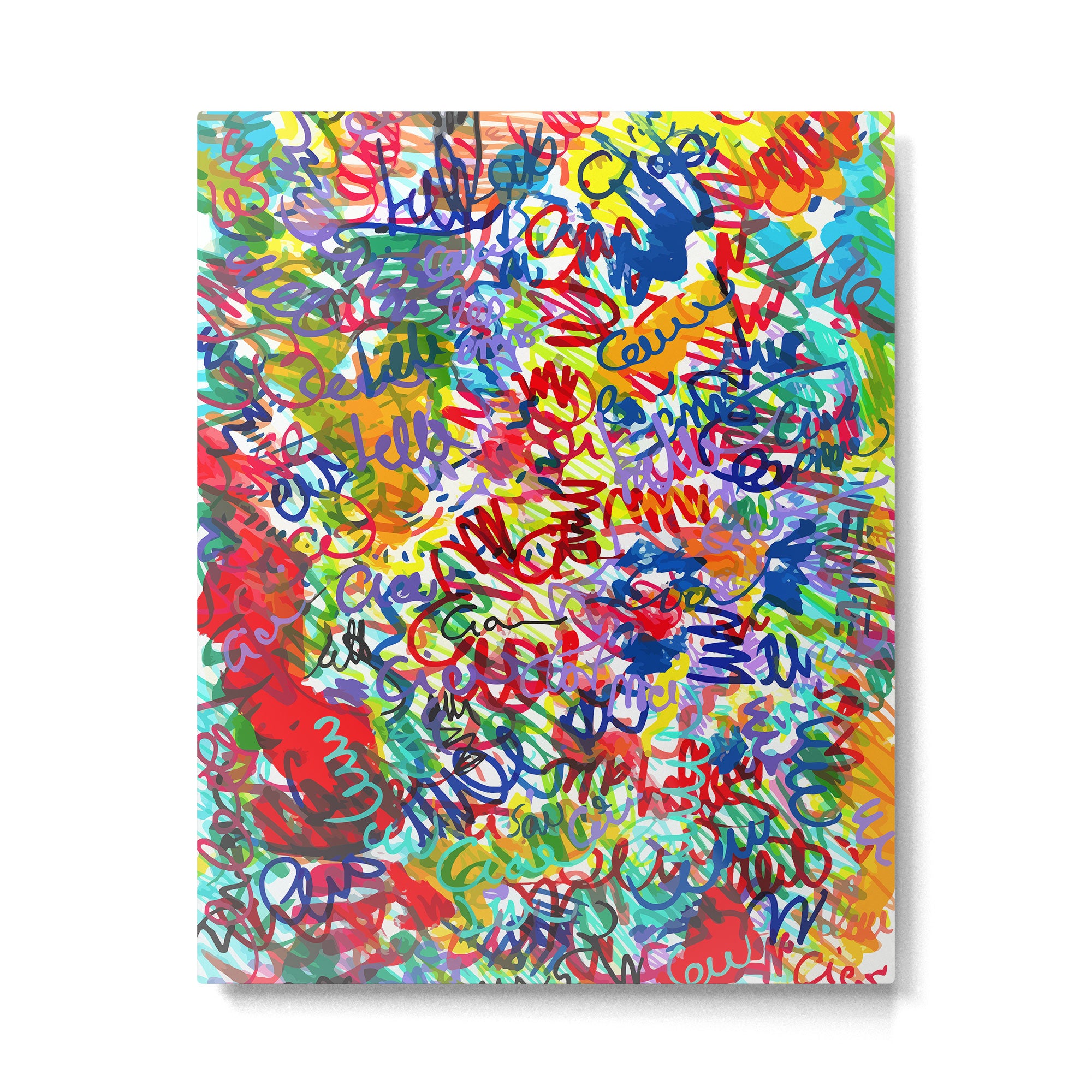 Urban Graffiti Pattern Art Made With Ink and Pen Metal Print Gallery Image 4