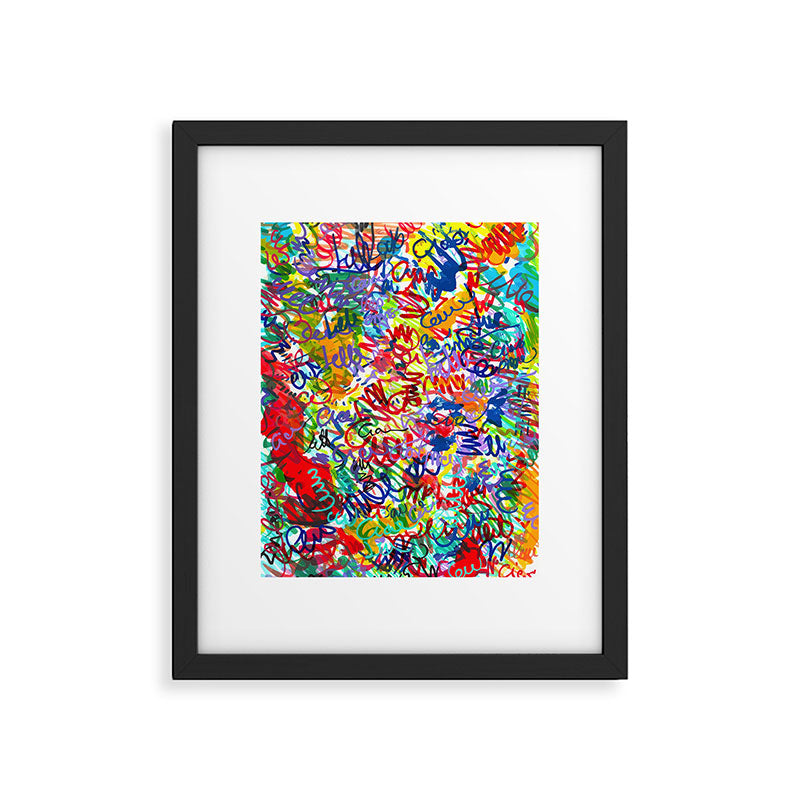 Urban Graffiti Pattern Art Made With Ink and Pen Framed Art Print Gallery Image 5